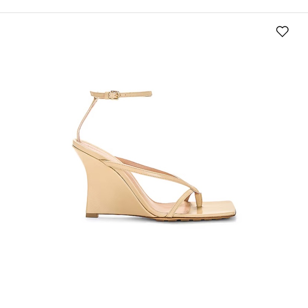 BOTTEGA VENETA Stretch Ankle Strap Wedge Sandal 37.5